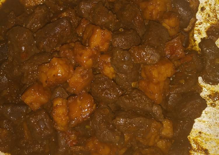 2.Hati rusa + tempe masak kecap