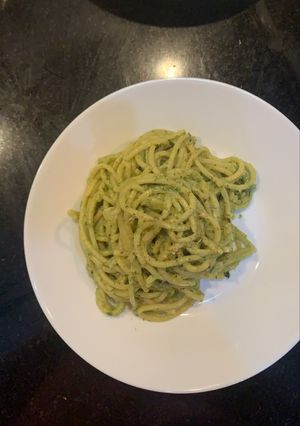 Foto resep Spaghetti Creamy Spinach Sauce