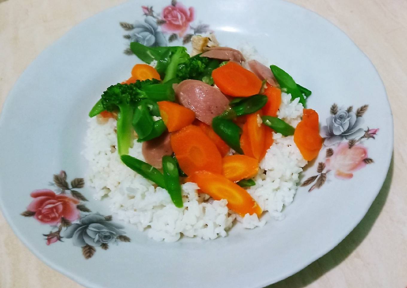 Tumis sayur brokoli wortel sehat & enak
