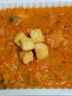 Una foto de 🐟Migas de bacalao en salsa de tomate (slow cooker)