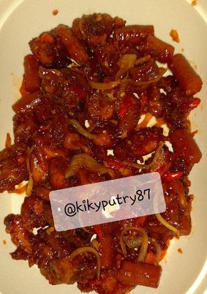 Foto resep Ayam tepung sauce tomat pedas manis campur sosis