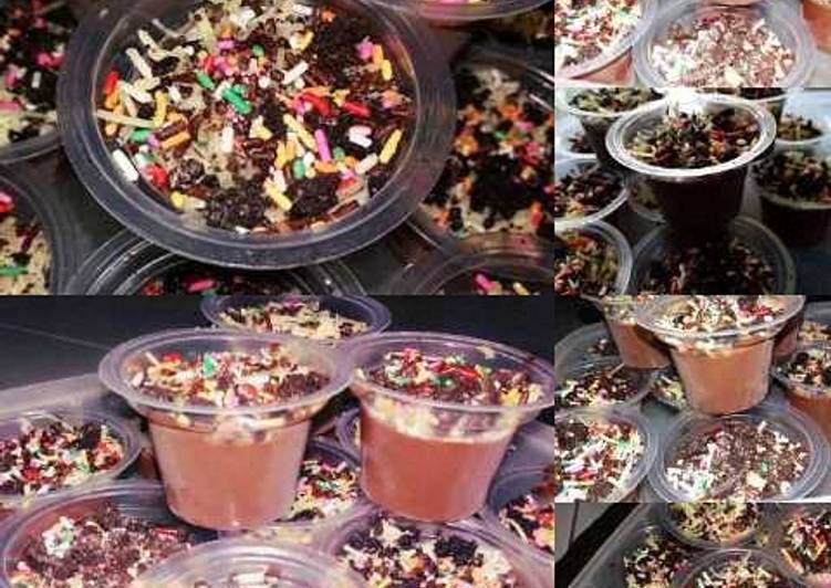Puding susu keju+ oreo