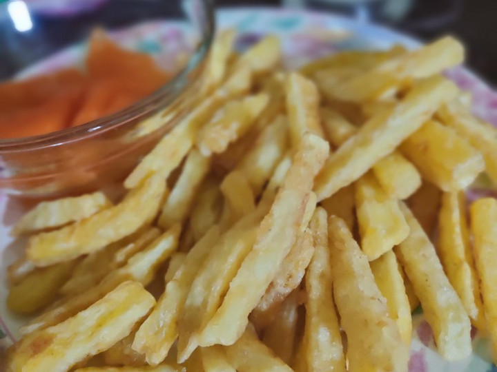 Cara Buat Kentang goreng crispy Istimewa