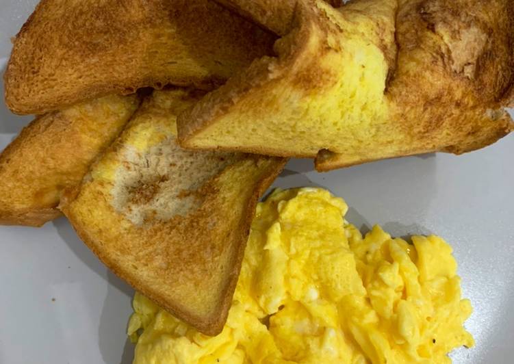 Kuliner French Toast With Scrambled Egg Paling Enak