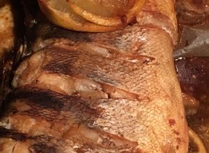 Egészben sült süllő recept fotója