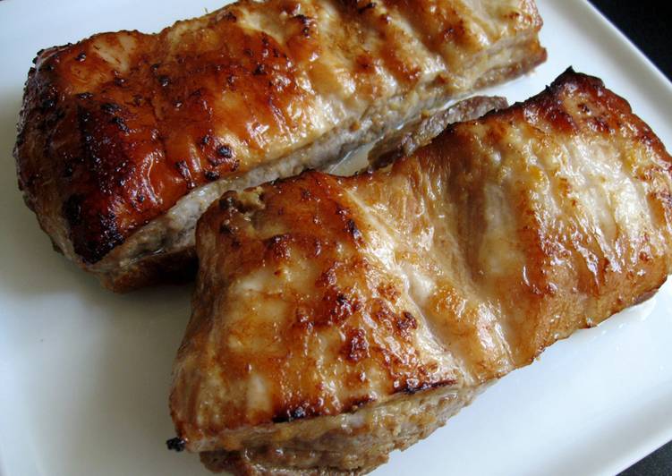 Roasted Pork Belly Marinated in Spare Rib Marinade