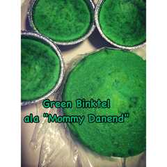 A picture of Bingka Telur "Green Binktel Mommy Danend".
