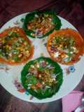 Colourful katori tokri chaat