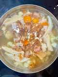 Sop ayam+ Daging Maling kembang tahu (non halal)