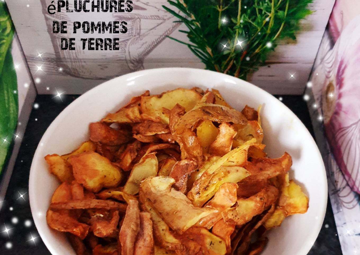 Chips anti Gaspi épluchures de pommes de terre cuisson #airfryer
