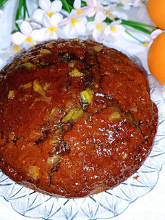 A picture of Cocoa and Orange Cake with Aquafaba.