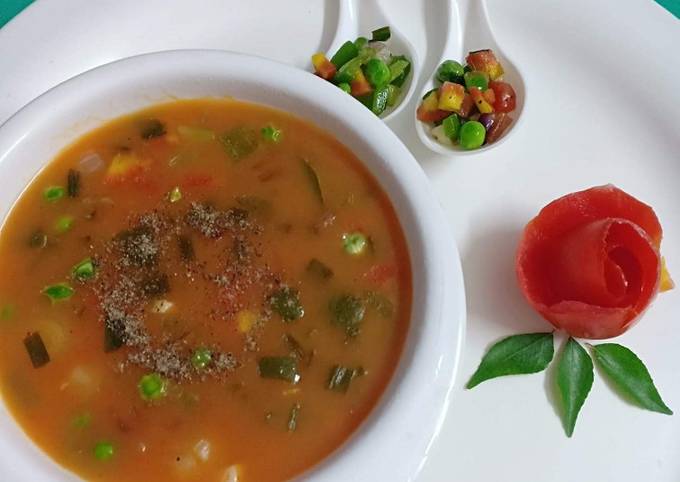 Mix vegetables tomato soup