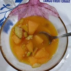 A picture of Tangu fruit chaat.