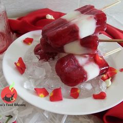 Plum & Coconut Yogurt Ice Lollies A picture of Plum & Coconut Yogurt Ice Lollies.