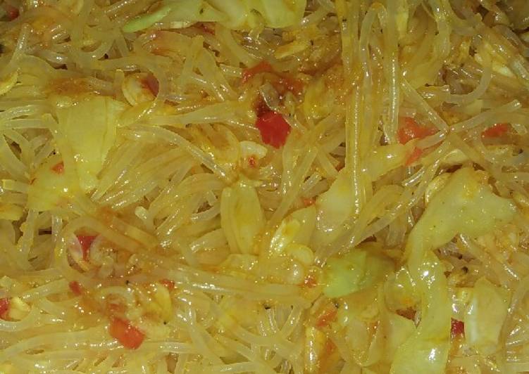 Langkah memasak Bihun goreng+udang halus yang simpel