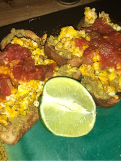 A picture of Southwest avocado toast.