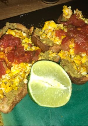 A picture of Southwest avocado toast.
