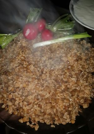 صورة لوصفة مجدرة برغل بعدس
