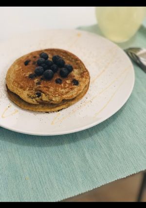 Una foto de Pancake de avena y guineo