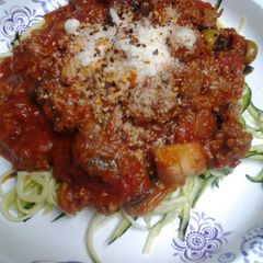 A picture of My Ultimate spaghetti, or Spaghetti with the works..