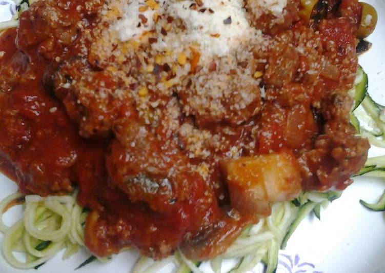 Recipe of Super Quick Homemade My Ultimate spaghetti, or Spaghetti with the works.