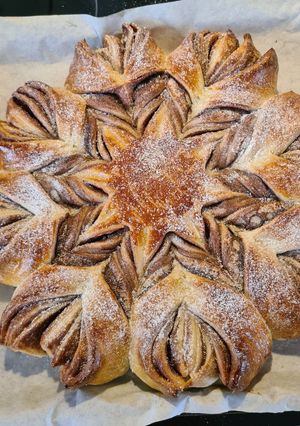Nutellás csillagkalács recept fotója