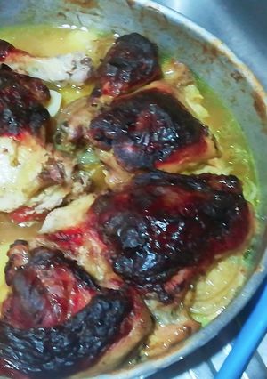 صورة لوصفة صينية دجاج بالبطاطس والكركم