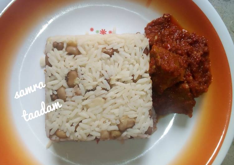 How to Prepare Any-night-of-the-week Rice and bean with tomatoes stem