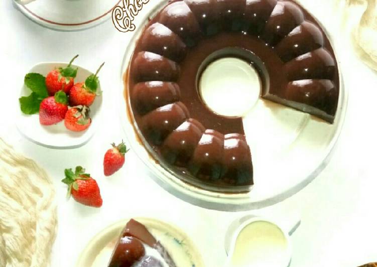 Resep Chocolate Pudding with Vanilla Vla Anti Gagal