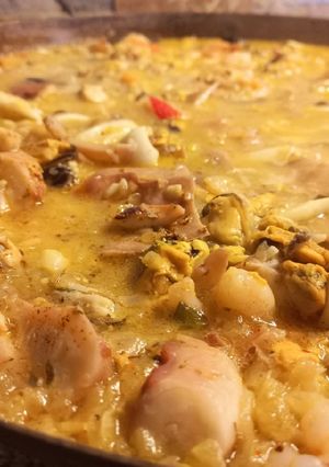 Una foto de Cazuela de mariscos