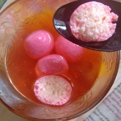A picture of Yummy Pink Rasgullas.