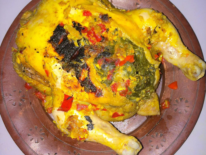 Resep 9# Ayam Betutu Panggang isi Daun Singkong Bahan Sederhana