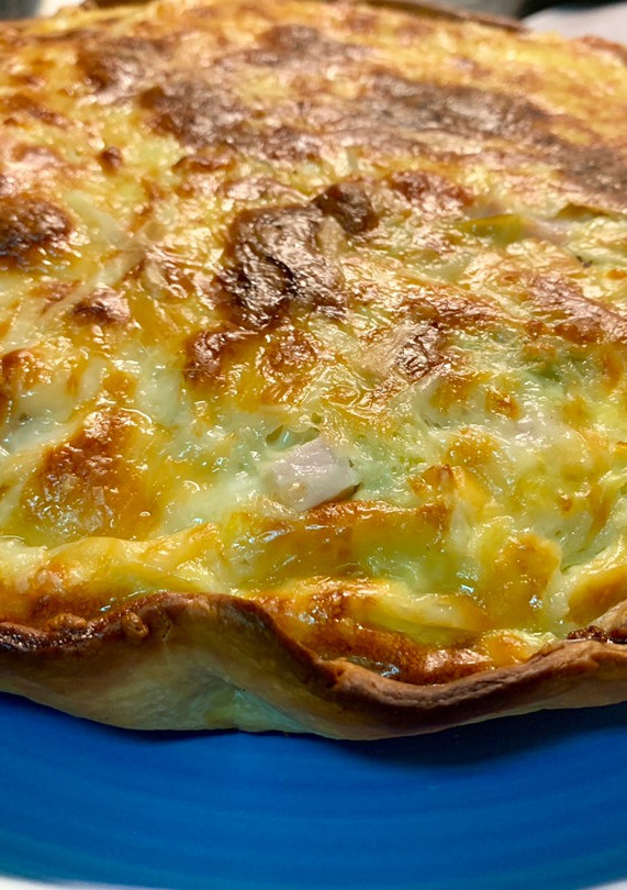 Una foto de Quiche de puerros sin nata