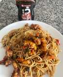 Pasta con camarones 🍤 estilo Oriental 🫶