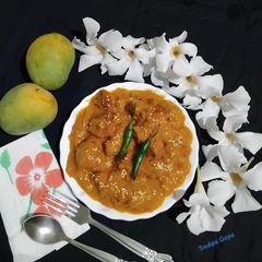 A picture of Protein loaded Mango Chicken.