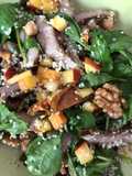 Nectarine, Spinach and Spare Ribs Salad