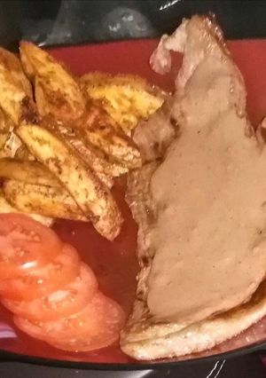 Una foto de Carne a la pimienta