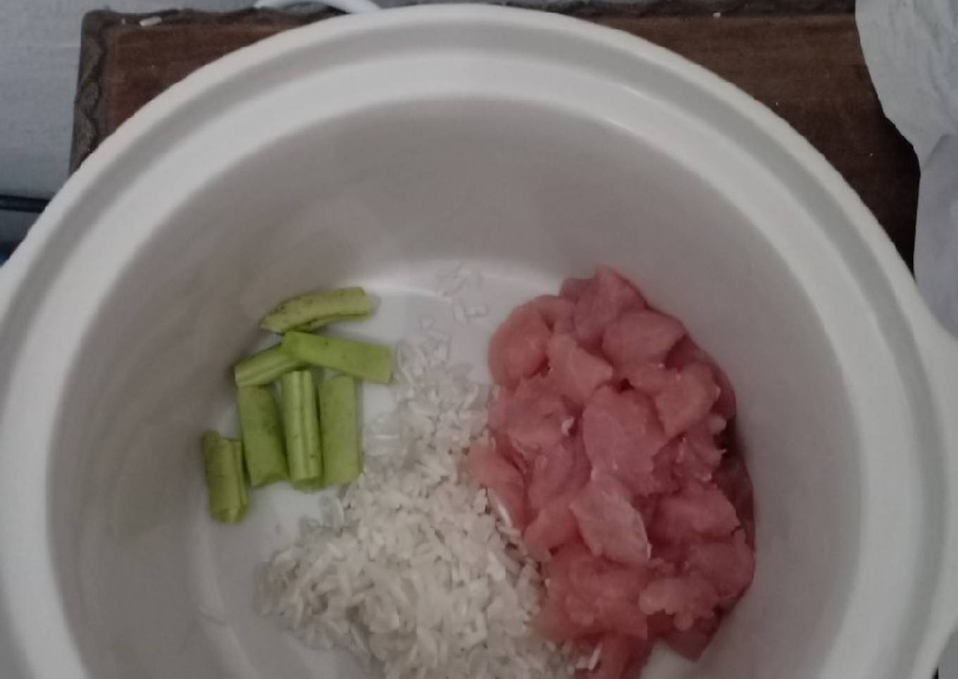 MPASI 6+ Non Halal Bubur Babi Buncis Slow Cooker