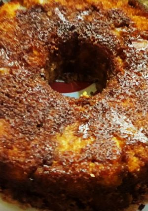 Una foto de Torta de manzanas y caramelo