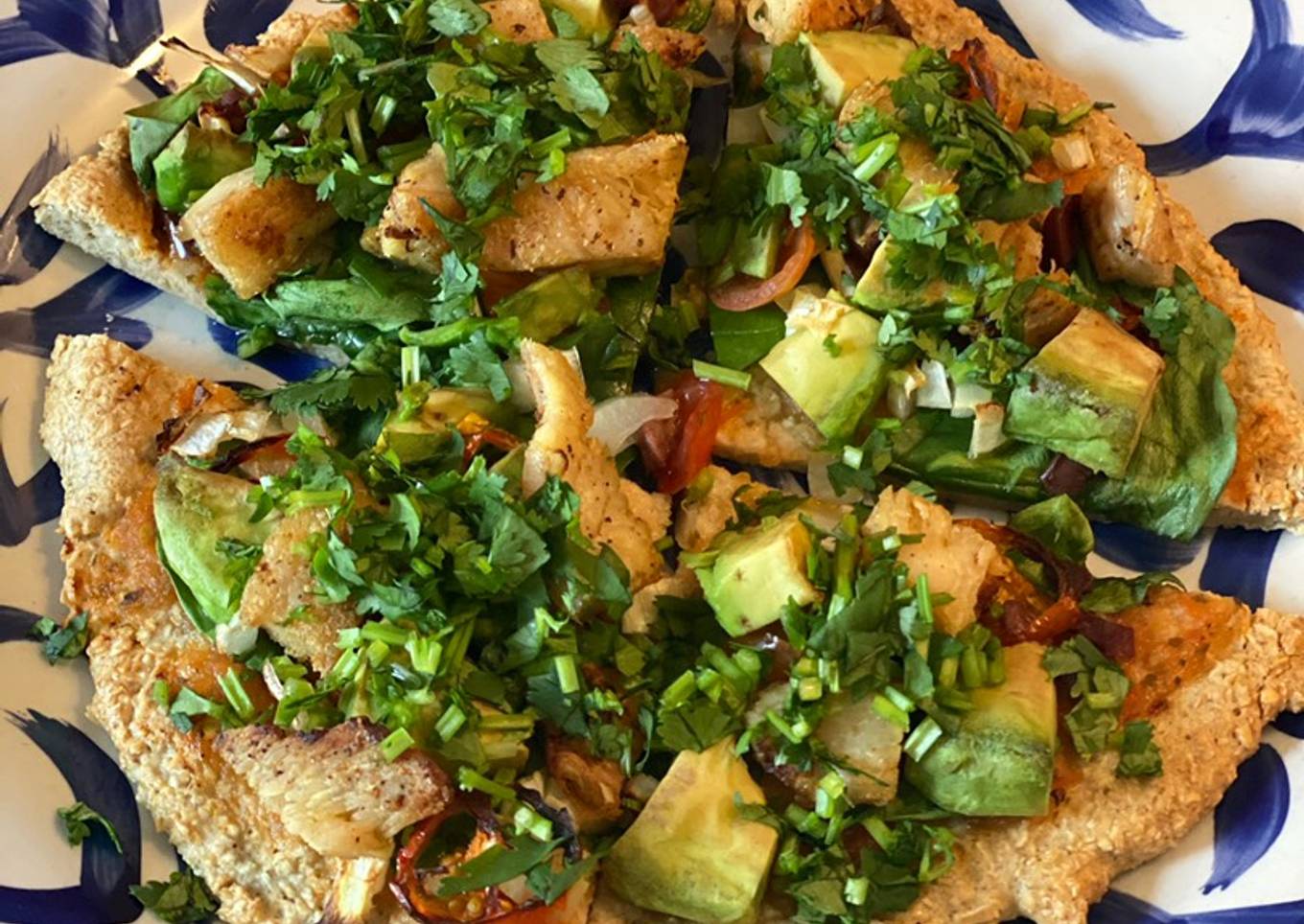 Pizza personal Saludable, completamente casera (Gluten free & Dairy free)🍕