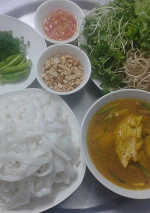Hình của món Mì quảng cá lóc.