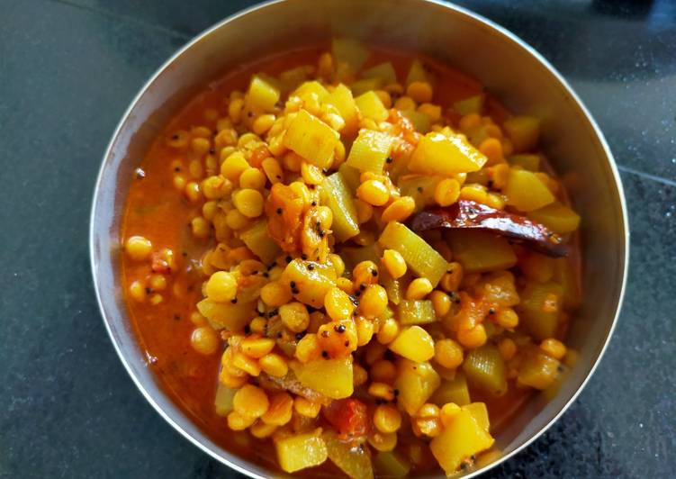 Step-by-Step Guide to Prepare Any-night-of-the-week Bottle Gourd Chana dal Curry