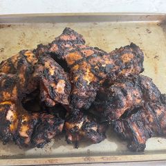 A picture of Tim's dark chicken marinade.