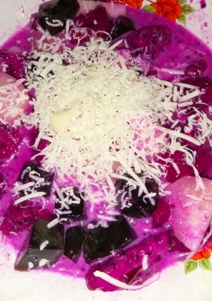 Foto resep Es buah naga, melon, cincau