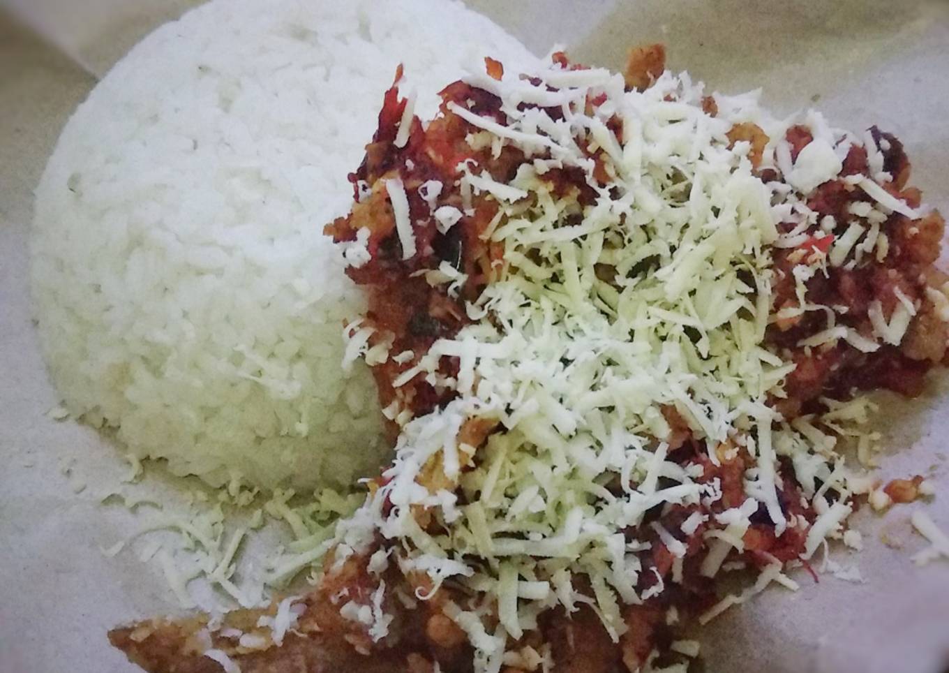 Ayam geprek keju