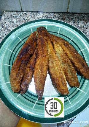 Une photo de Aubergine panée frite 🍆🍆