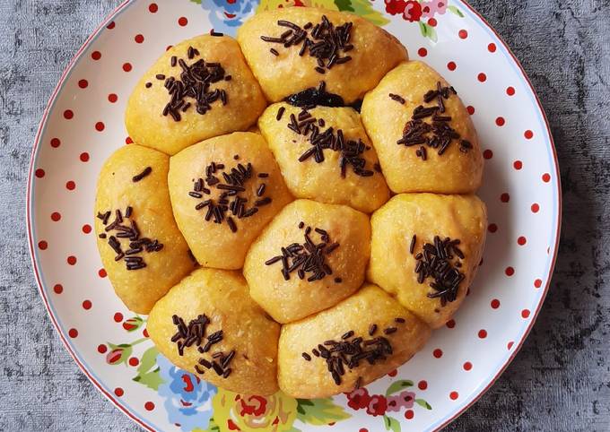 Resep Roti Labu Kuning Isi Coklat Dengan Ragi Alami Oleh Inggried