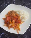 Filete de pescado a la chorrillana