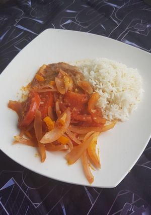 Una foto de Filete de pescado a la chorrillana