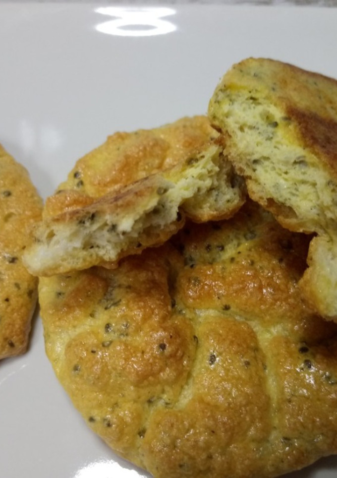 Una foto de Pan nube (Cloud bread)